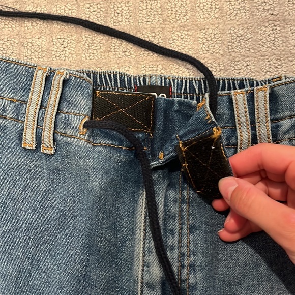 BDG PATCHWORK DENIM PANTS Elastic Waist Pull-On with Velcro - Picture 3 of 8